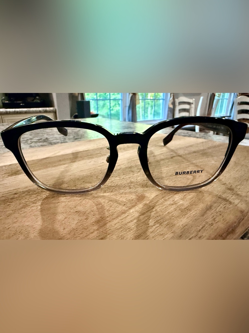 Burberry Black to Brown Gradient Square Glasses